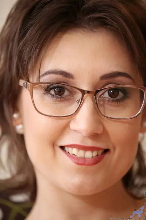 Meggie Marika: Petite European MILF in Glasses Shows Her Hairy Pussy – photo 12 of 20