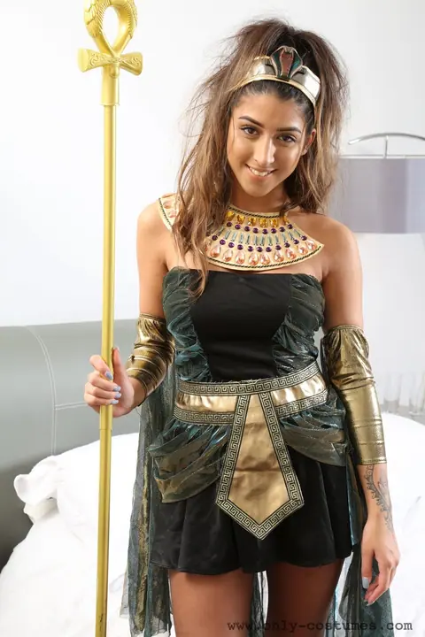 Alexa Campbell: European Brunette Strips Off Her Cosplay Costume and Panties – photo 1 of 20