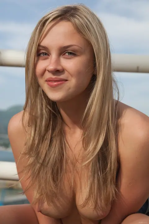 Luciana A: Blonde Strips Out of Her Skirt and Shows Her Hairy Pussy – photo 6 of 20