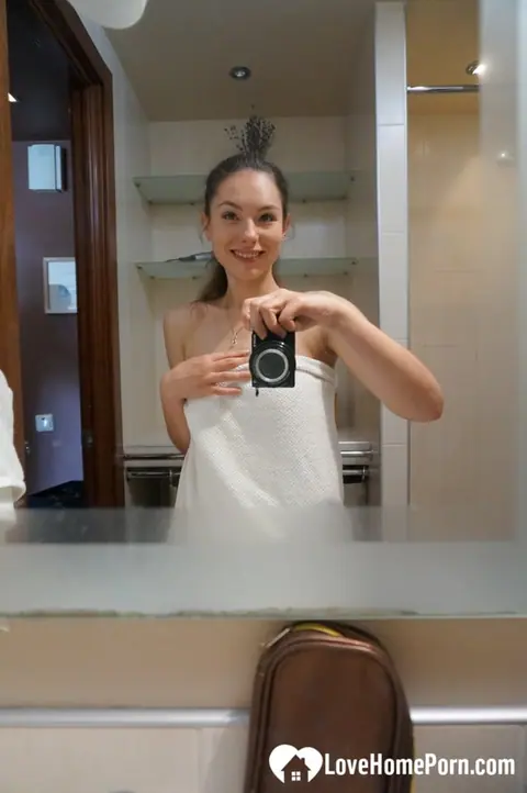 Slim Brunette PAWG Takes a Mirror Selfie in Panties and Socks – photo 14 of 20