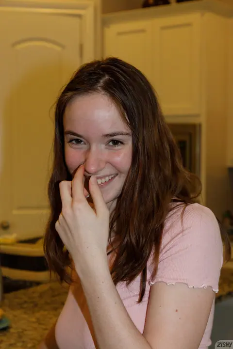 Hazel Moore: Amateur Brunette with Natural Tits Fucks Her Partner – photo 1 of 12