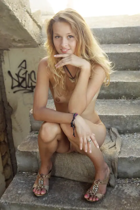 Toxic A: Slim Brunette with Small Natural Tits Undresses and Spreads Wide – photo 19 of 20