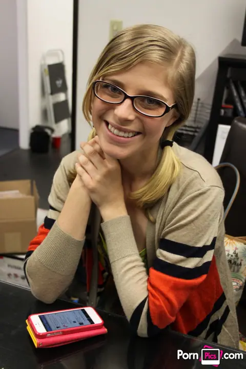 Penny Pax: Redhead with Big Natural Tits Gets Face Fucked and Takes Cum on Glasses – photo 1 of 20