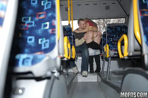 Nesty: Blonde in Lingerie and Boots Sucks and Fucks in Public – photo 2 of 16
