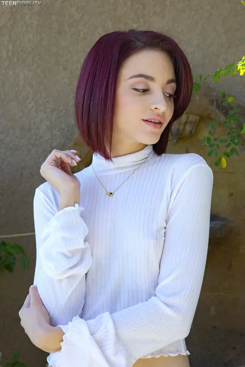 Lola Fae: Pale Redhead Strips Out of Her Panties and Spreads Her Pussy – photo 1 of 16