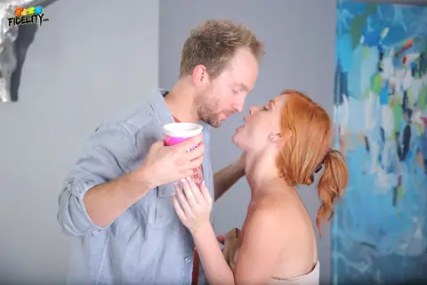 Alex Tanner: Redhead with Big Natural Tits Sucks and Rides Cock While Clothed – photo 1 of 20