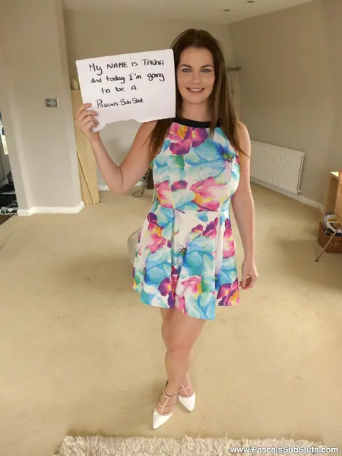 Tasha Holz: Brunette with Big Enhanced Tits Lifts Her Skirt and Pulls Panties Aside – photo 1 of 12