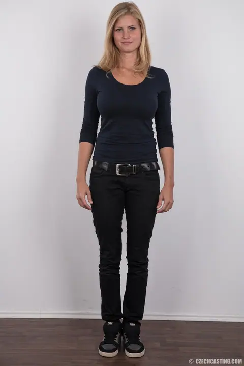 Czech Blonde Sheds Jeans to Flaunt Her Big Tits – photo 2 of 20