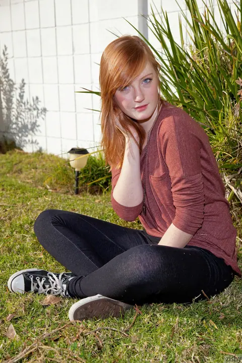 Redhead Poses Nude Outdoors in Sunlight – photo 1 of 11