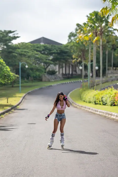 Tita Sahara: Skinny Asian Brunette Poses in Shorts, Dress, and Skirt – photo 3 of 20