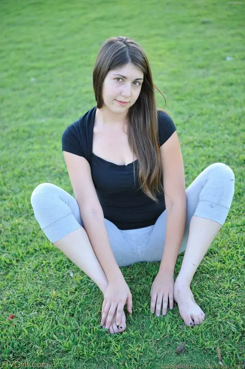 Danielle Delaunay: Brunette Lesbians in Glasses Lick and Finger Outdoors – photo 4 of 19