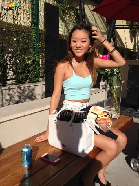 Alina Li: Slim Asian Brunette Strips Nude Outdoors – photo 4 of 16