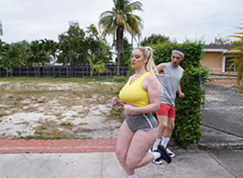 Jenna Starr: Thick Blonde MILF Rides Her Neighbor Outdoors – photo 11 of 21