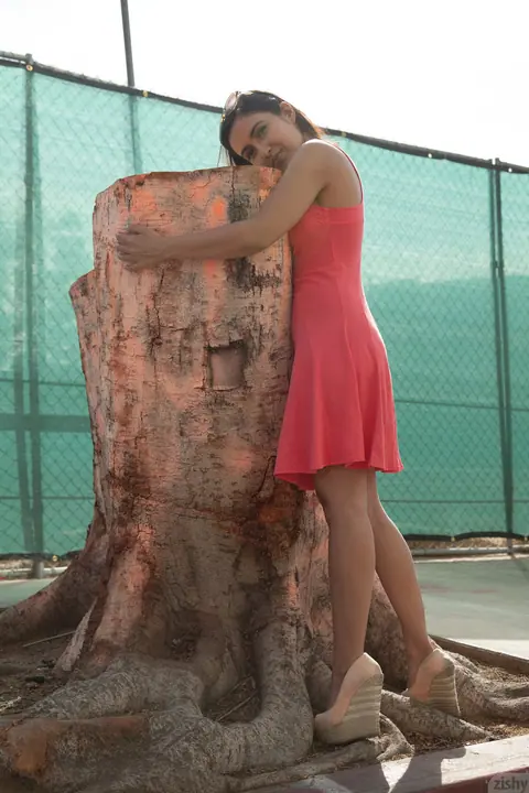 Indian Brunette Flashes Her Panties in a Skirt Outdoors – photo 3 of 11