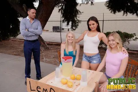 Chloe Couture: Blonde and Brunette Latinas Give a Handjob Outdoors – photo 4 of 20